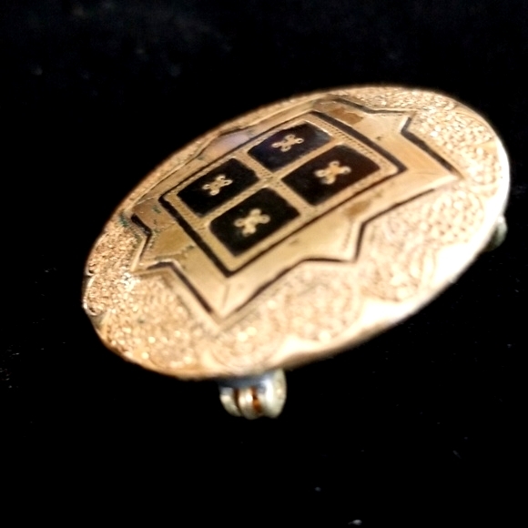 Vintage 1920s Art Deco Gold Plated Brooch Pin - Picture 9 of 11